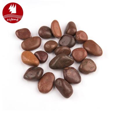 China Natural Factory Wholesale Multicolor Polished Natural Pebbles Landscape Stone for sale