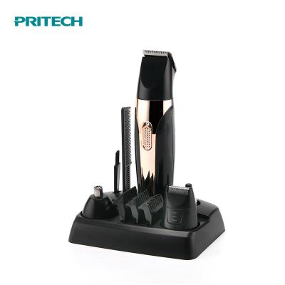 China PRITECH Commercial Private Label LCD Display Replaceable Head 3 in 1 Rechargeable Trimmer for Men for sale