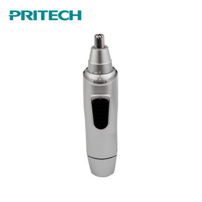 China PRITECH Plastic Cheap Customized 1xAA Battery Power Supplies On/Off Switch Plastic Mens Nose Hair Trimmer for sale