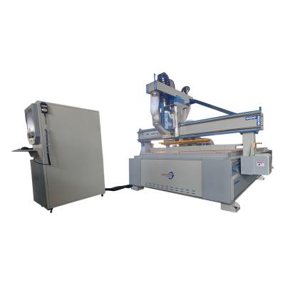 China Fully Automatic Woodworking Cutting Machine Panel Furniture Carving Machine PK2040 ATC for sale