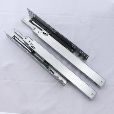 China Packing set /ctn 10 3-fold concealed damping Thickened handle free rebound drawer slide for sale