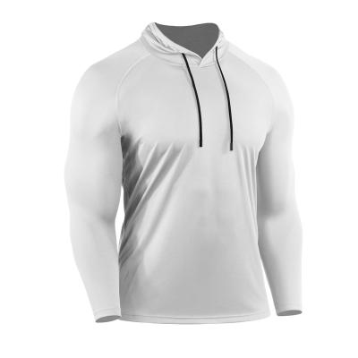 China Latest New Hooded Breathable Long Sleeve Sports Fitness Clothing Mens Top Clothes for sale