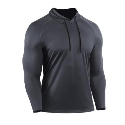 China 2020 Breathable New Latest New Hooded Sports Fitness Clothing Men's Breathable Long Sleeve Top Clothes for sale