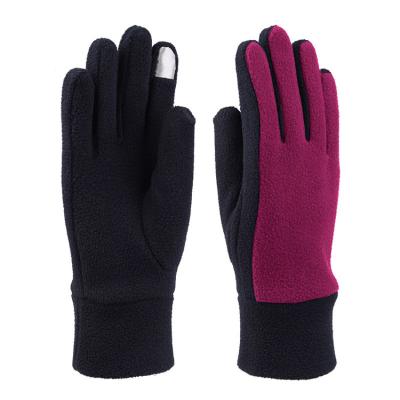 China Quick Dry Fur Lined Gray Anti-Slip Black Winter Waterproof Gloves Unisex Sport Touch Screen Cycling Gloves for sale