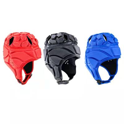 China Multi Sports Logo Support Head Injury Protection Head Guard Goalkeeper Helmet Lightweight Custom Football Helmets for sale