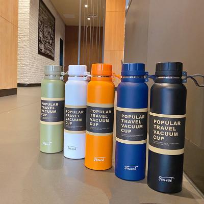 China Heat Retention Bpa Free Wide Mouth Wall Stainless Steel Vacuum Double Sport Water Bottle Custom Logo With Lid for sale