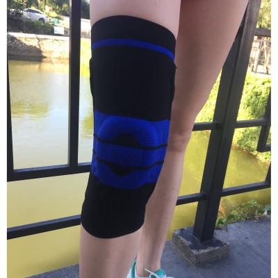 China 2021 New Arrivals Basic Knitted Elastic Nylon Knee Brace Compression Sports Sleeve Knee Supports Protection for sale