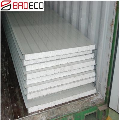 China Industrial Prefab House Sandwich Wall Panel 50mm EPS Sandwich Panel For Wall for sale