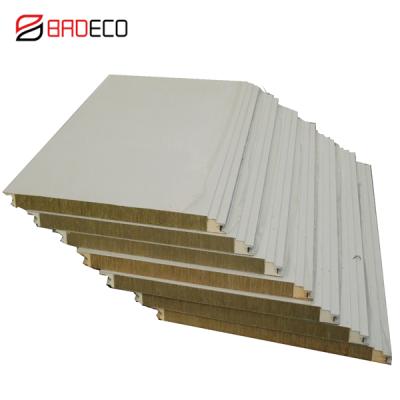 China sandwich panel for truck body fireproof prefab rock wool sandwich panel for truck body for sale