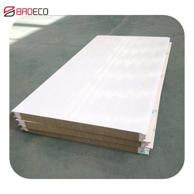 China Rock wool sound insulation insulated sandwich panel for roof panels house panel sollar sandwich for sale