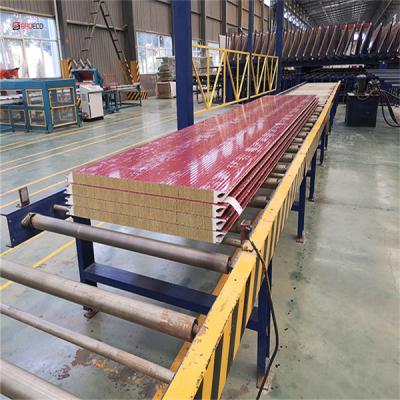 China Industrial Fireproof Sandwich Wall Panel 50mm Rock Wool Sandwich Panel for sale