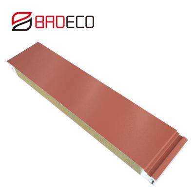 China Traditional aluminum steel /PPGI/stainless rock wool insulated sandwich panels for sale