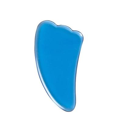 China Body Blue Crystal Jade Scraping Board Face Scraping Eye Face Full Body Scraping gua sha board for sale