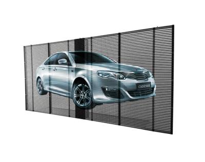 China P2.6-5.2 Indoor Transparent Indoor LED Screen 5000 Nits High Brightness LED Curtain Video Wall Advertising Displays for sale