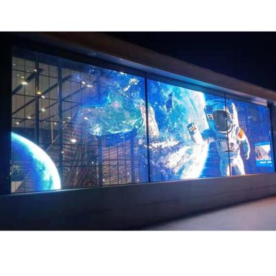 China P7.8 Indoor High Brightness Led Video Glass Wall LED Screens Indoor Transparent Advertising Display for sale