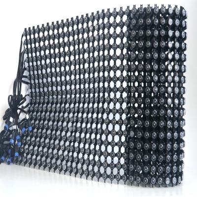 China P100 4 Dots Pixel Flexible LED Mesh Curtain Soft LED Display Outdoor Outdoor Clear Glass Wall for sale