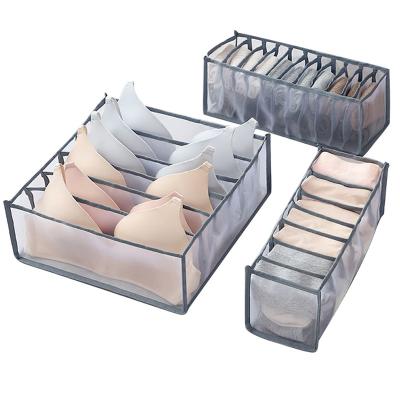 China Foldable Bra Cloth Drawer Organizer Storage Box Socks Underwear Storage Bag Viable for sale