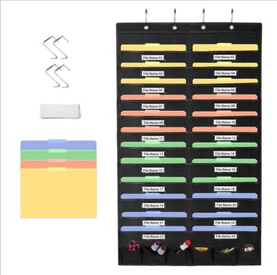 China Mobile Portable Office 30 Pocket Storage Pocket Chart Hanging Wall File Organizer Office OEM Logo for sale