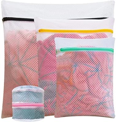 China Sustainable Custom Heavy Duty Clothing Laundry Bags Small Mesh Pouch Washing Zipper Lingerie Laundry Bag for sale