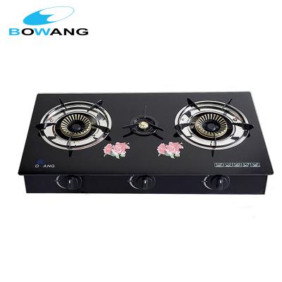 China Top Selling Top Table 3 Glass Burner Gas Top Burner (BW3204) for sale