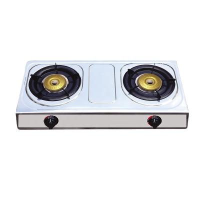 China Hotel Household Gas Cooker Sale Table 2 Burner Stainless Steel Hot Gas Cooker (BW2612) for sale