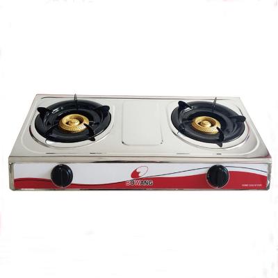 China Household Outdoor Gas Stove--Hot Selling Table Top 2 Burner Stainless Steel Gold Panel (BW2531-G) for sale