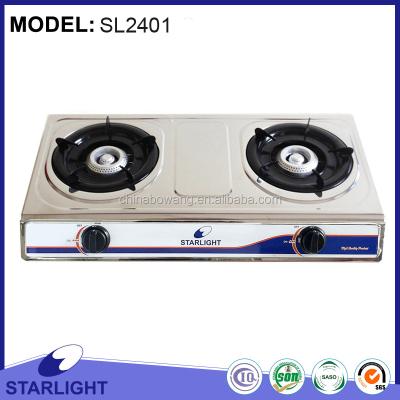 China Homes Starlight-Table Top Gas Cooker 2 Honeycomb Stainless Steel Gas Cooker (SL2401) for sale