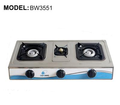 China Hot Sale Stainless Steel Table 3 Beehive Burner Stainless Steel Gas Cooker (BW3551) for sale