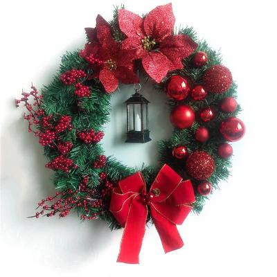 China Baby playing Christmas wreath festival xmas tengtiao venue layout props braid decorations door hanging for sale