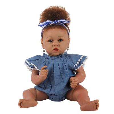 China 58cm Full Body Cute Soft Silicone Toddler Girl Doll Reborn Christmas for sale