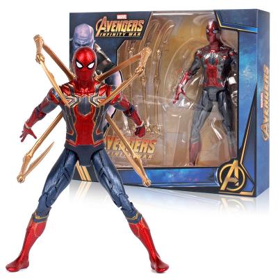 China Toy Spider Man Hero Cartoon Animation Collectible Kids Marval Toys Model Toys PVC Action Number Toys For Children Gift for sale