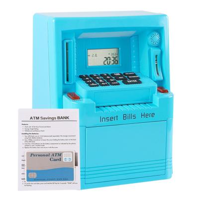 China Simulation ATM Piggy Bank Insert Card Automatic Account Active Fiat Money Coins Are Taken From Piggy Bank For Early Education for sale