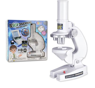 China Cartoon Toy Children STEM Science Teaching Microscope Student Simulation Biological Science Experiment Equipment Set Magnifier Toys for sale