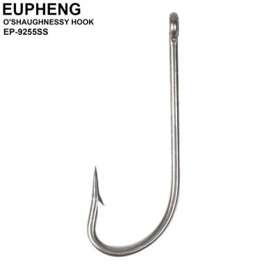 China Eupheng EP-9255SS O'Shaughnessy Stainless Steel Freshwater Saltwater Fly Hooks Baits Fishing Lure Hook 8# to 4/0# (E10) for sale