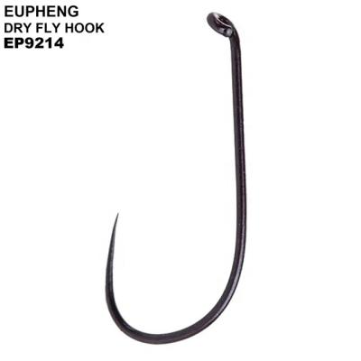 China Eupheng EP-9214 Main High Carbon Steel Barbless Fly Hooks Dry Wet Larva Jig Pupea Shrimp Caddis Flame Nymph Floating Collection for sale