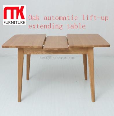 China 2017 New Design Solid Oak Solid Wood Automatic Lift-Up Widening Dining Table for sale