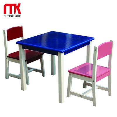 China DINING TABLE Color Wood Dining Table And Chair For Kids for sale