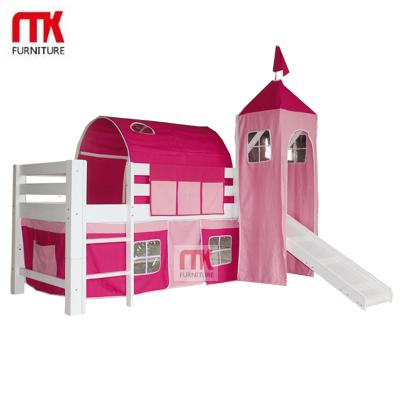 China Strong Single Bed Loft Kid Bed Furniture Kids Bunk Bed With Slide Kid Loft Bed for sale