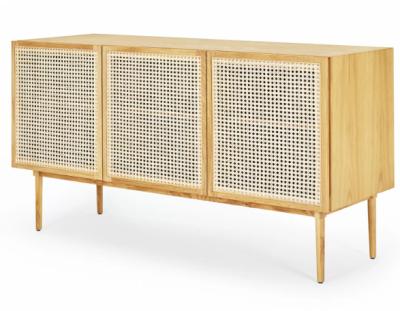 China Living Room Sideboard (Other) Rattan Adjustable Modern Furniture TV Stand Solid Wood Sideboard for sale