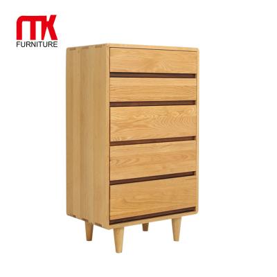 China 5 Drawer Modern Solid Oak Wood Solid Wood Cabinet, Living RoomWood Furniture for sale