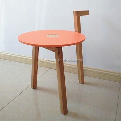 China Small round solid wood solid wood side table with handle for sale