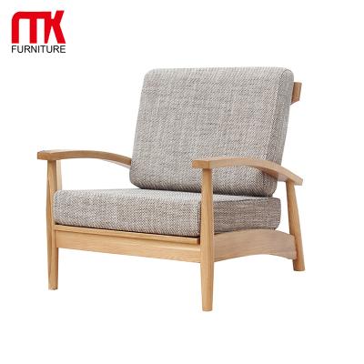 China Hot Sale Modern Eco-friendly Solid Oak Wood Single Double Triple Sofa For Living Room Office Furniture for sale