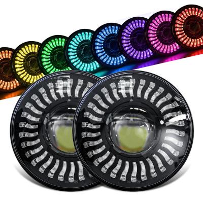 China Phone App RGB Auto Lighting System 75w Aluminum Alloy Remote Control Motorcycle 4x4 12V 7