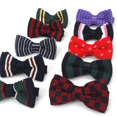 China Men's Fashion Pre Tied Bow Tie Knitting Casual Tuxedo Pre Tied Bowties Formal Knitted Bow Tie for sale