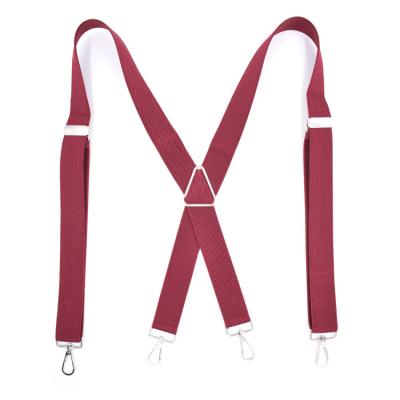 China Mens Suspenders With 4 Swivel Hooks Adjustable Heavy Duty Braces 3.5cmX120cm for sale