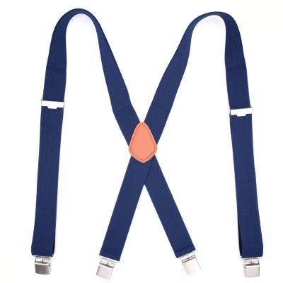 China Mens Long X Back Adjustable Waist Heavy Duty Suspenders And Elastic Braces 3.5cmX120cm for sale