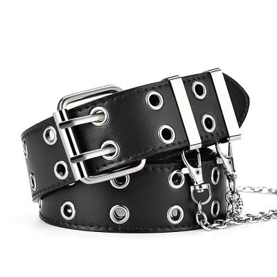 China Decorative Alloy Pin Buckle Jeans Women Belt ALLOY Fashion Chain PU Leather Belt Style New for sale