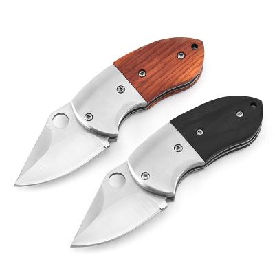 China Small Knives Military Outdoor Tool Survival Mini Pocket Folding Knife Optional Hunting Wooden Handle For Women Men for sale