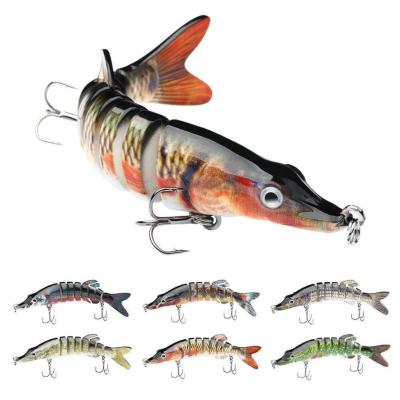 China Multi Jointed Swimbaits Slow Down Lifelike 3D Bionic Swim Lures Eyes Design Freshwater Saltwater Hard Lure Fishing Tackle F01-3 for sale