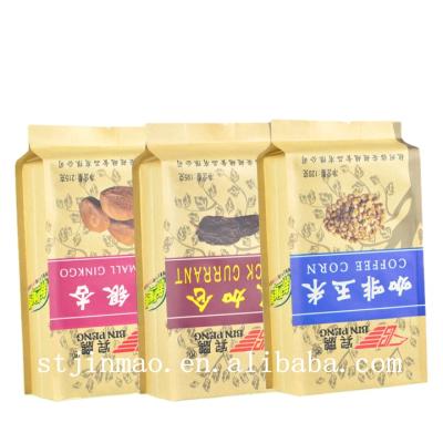 China Recyclable Side Gusset Kraft Paper Material Printed Paper Bag For Flour Packing for sale